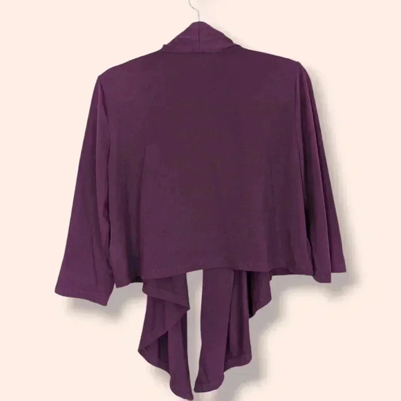 Jessica Open Front Purple Cardigan - Picture 6 of 7